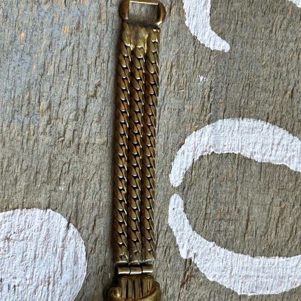 ALBERTINA 1800 Vintage Gold-Tone Bracelet 6.75 inches - Picture 9 of 9